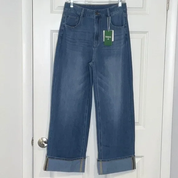 Halara Wide Leg Jeans, NWT - Picture 5 of 14